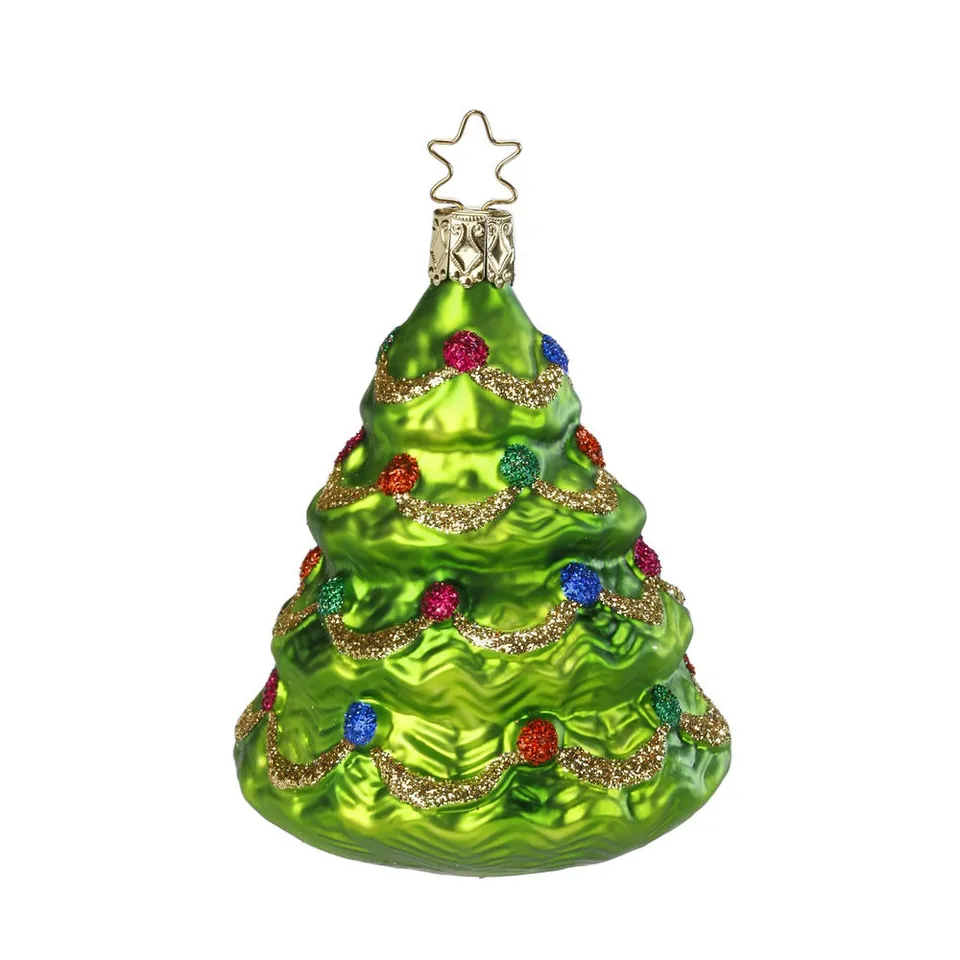 inge-glas-festlicher-baum-christbaumschmuck-9-5-cm-gr-n image 1
