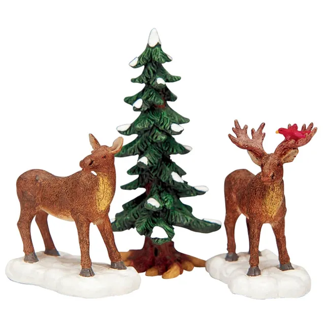 lemax-mr-and-mrs-moose-miniatur-figuren-3er-set image 1