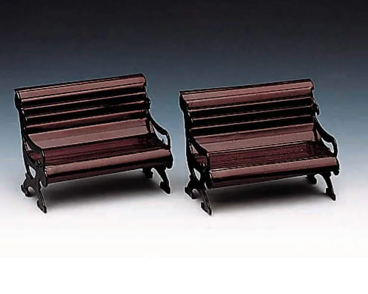 lemax-metal-park-bench-2er-set-zinkguss-b-nke-f-r-weihnachts-und-sammlerlandscha image 1
