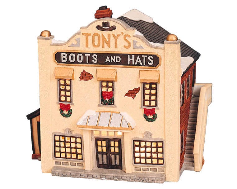 lemax-tony-s-boots-hats-miniatur-shop image 1