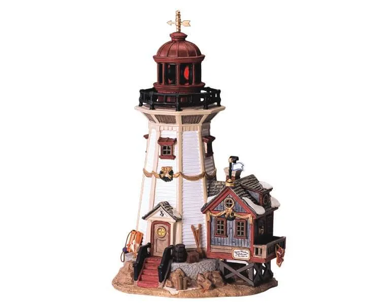 lemax-deep-harbor-lighthouse-beleuchteter-miniatur-leuchtturm image 1