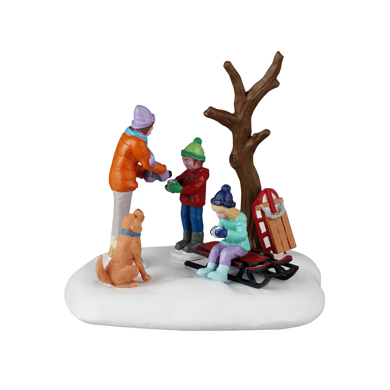 lemax-cocoa-time-miniaturfiguren-familie-mit-hund image 1