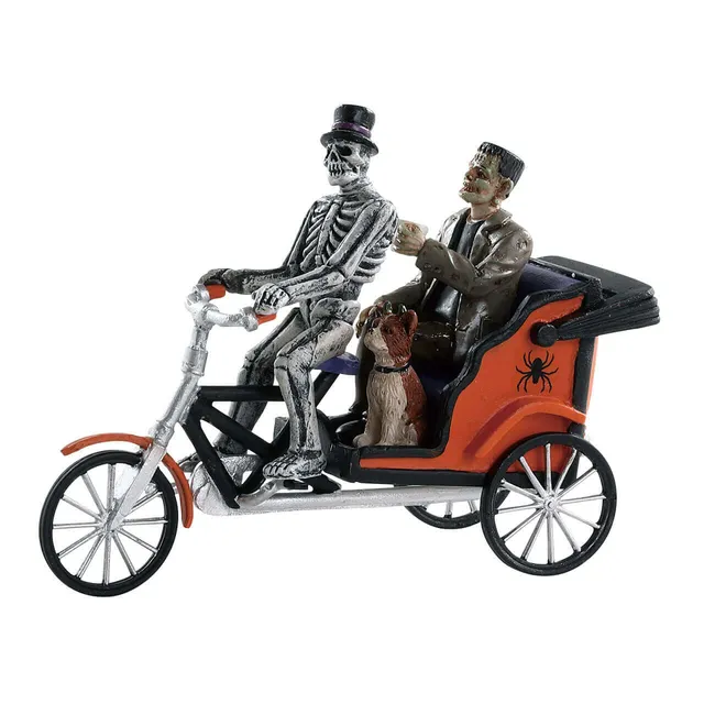 lemax-pedicab-ride-miniatur-rikscha-figur-f-r-spooky-town image 1