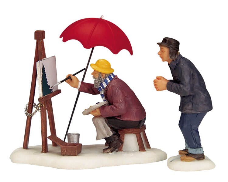lemax-painting-a-winter-scene-miniatur-malszene-f-r-weihnachtliche-sammelwelten image 1
