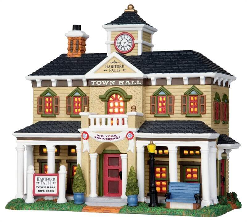 lemax-hartford-falls-town-hall-miniatur-rathaus image 1