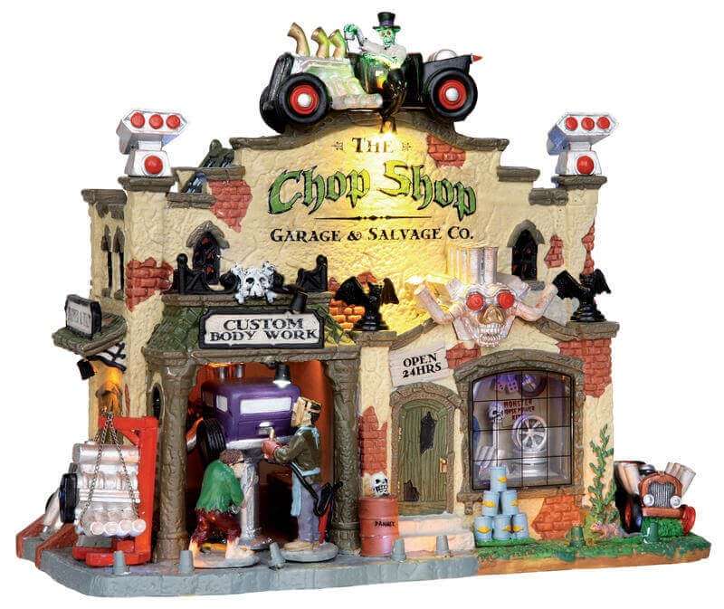 lemax-the-chop-shop-garage-and-salvage-co-spooky-town-werkstatt image 1