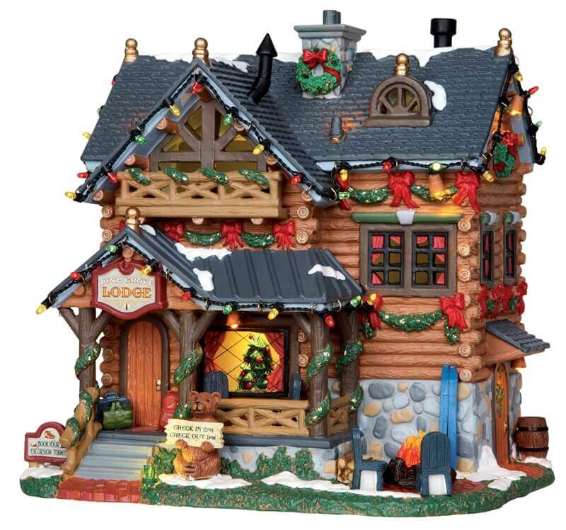 lemax-pine-grove-lodge-beleuchtetes-miniaturhaus image 1