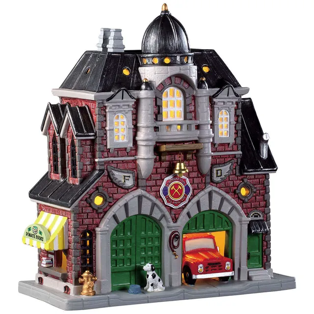 lemax-caddington-fire-brigade-feuerwehrhaus-weihnachtsdorf image 1