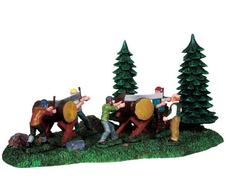 lemax-log-sawing-games-miniatur-holzf-ller-szene image 1