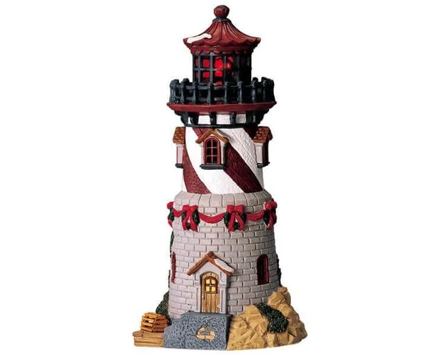 lemax-rock-island-lighthouse-beleuchtetes-miniaturhaus-leuchtturm image 1