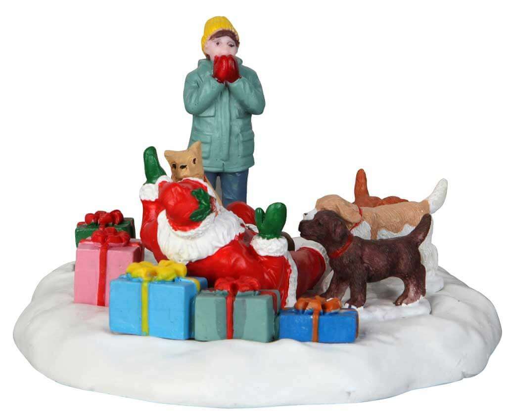 lemax-puppies-love-santa-miniatur-hunde-weihnachtsszene-holidays-seasons image 2
