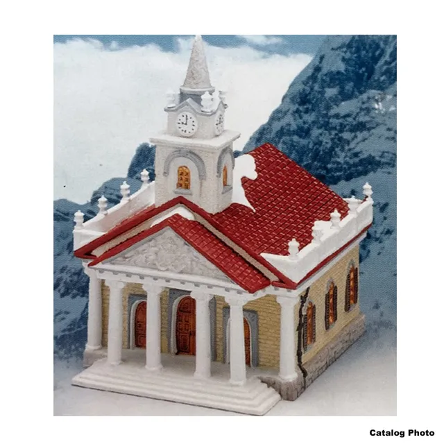 lemax-community-church-weihnachtsdorf-kirche-beleuchtetes-miniatur-geb-ude image 1