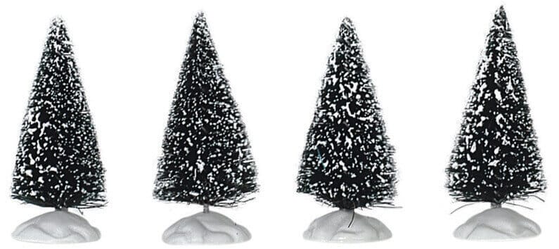 lemax-2-inch-bristle-tree-4er-set-mini-tannen-f-r-weihnachtsdorf image 1