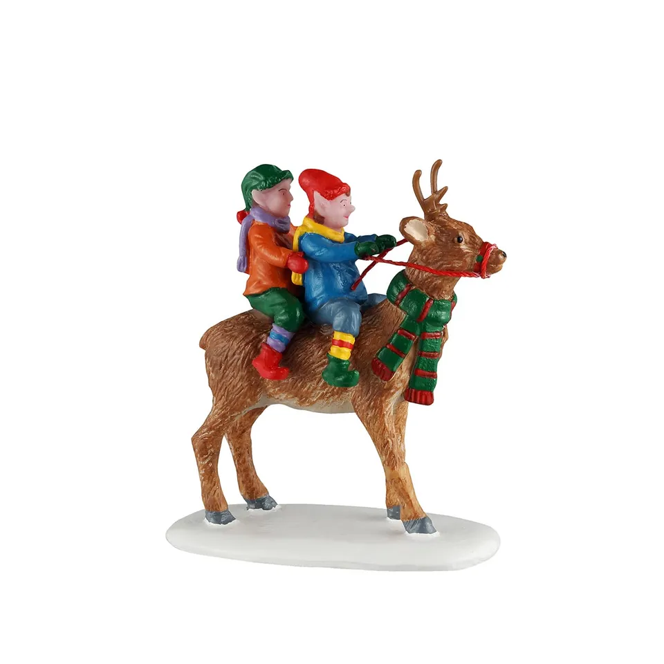 lemax-reindeer-rides-santa-s-wonderland-miniaturfigur image 1