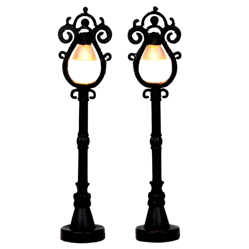 lemax-parisian-street-lamp-miniatur-laternen-2er-set image 1