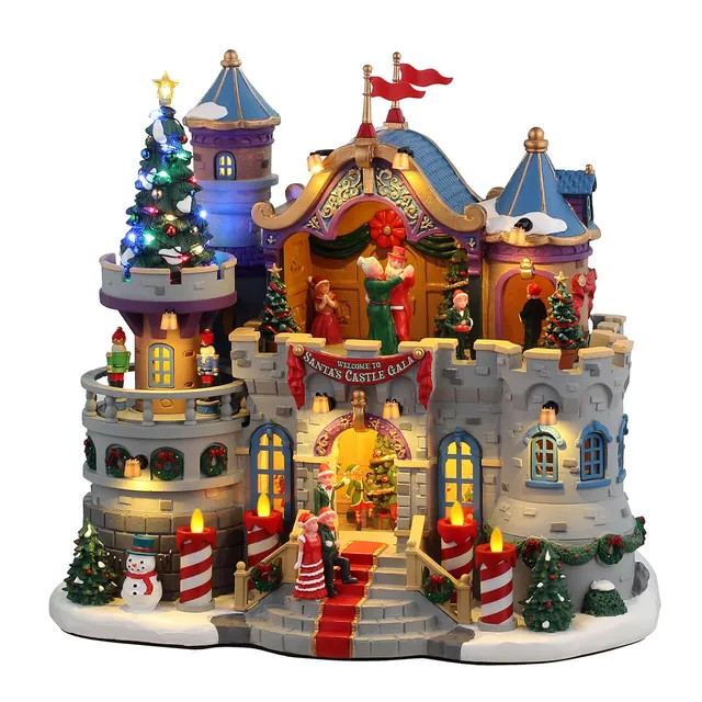 lemax-santa-s-wonderland-santa-s-castle-gala-beleuchtetes-schloss-geb-ude image 1