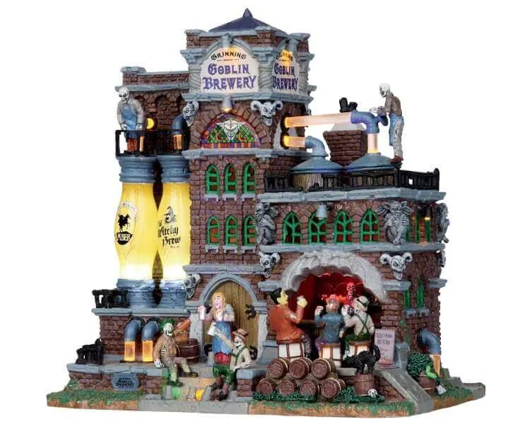 lemax-grinning-goblin-brewery-spooky-town-geb-ude image 1