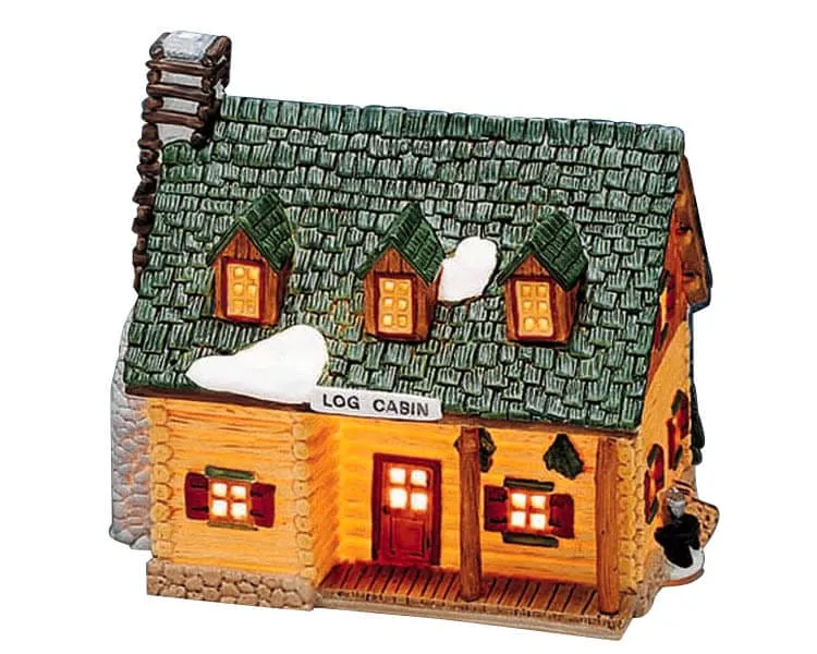 lemax-log-cabin-beleuchtete-miniatur-blockh-tte-weihnachtsdorf image 1