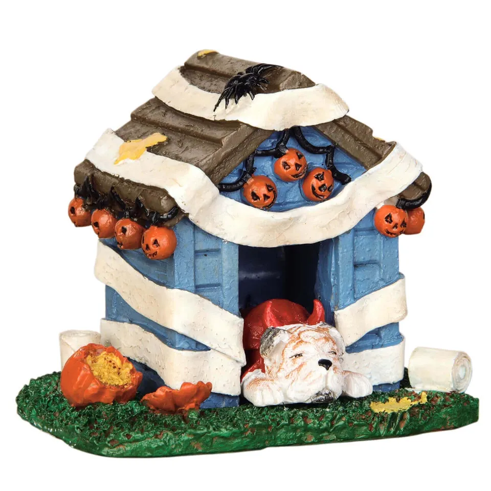 lemax-tricked-out-doghouse-figur-spooky-town-miniatur image 1