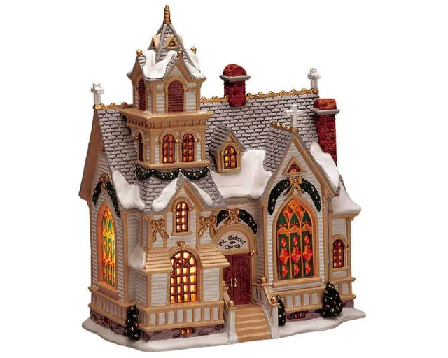 lemax-st-gabriel-church-beleuchtete-miniaturkirche image 1