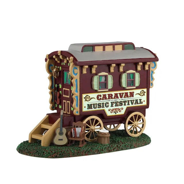 lemax-caravan-music-festival-miniatur-wohnwagen-musik-szene image 1