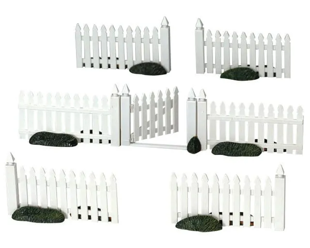 lemax-plastic-picket-fence-miniatur-zaun image 1