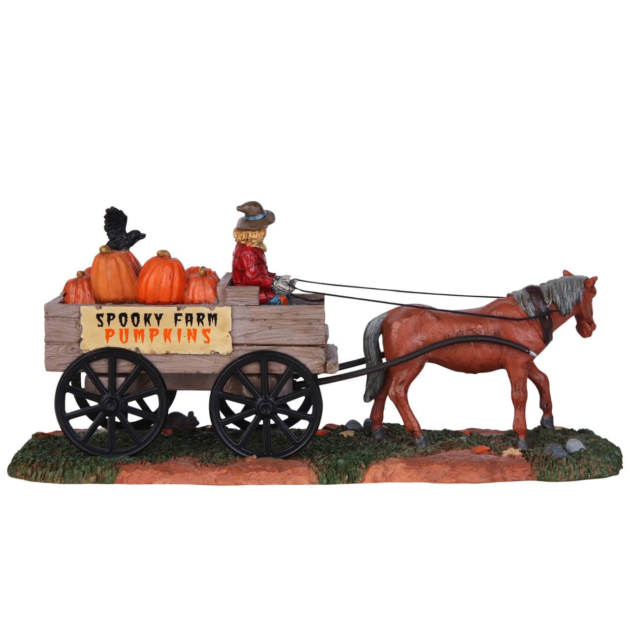 lemax-pumpkin-wagon-miniaturfahrzeug-spooky-town image 3