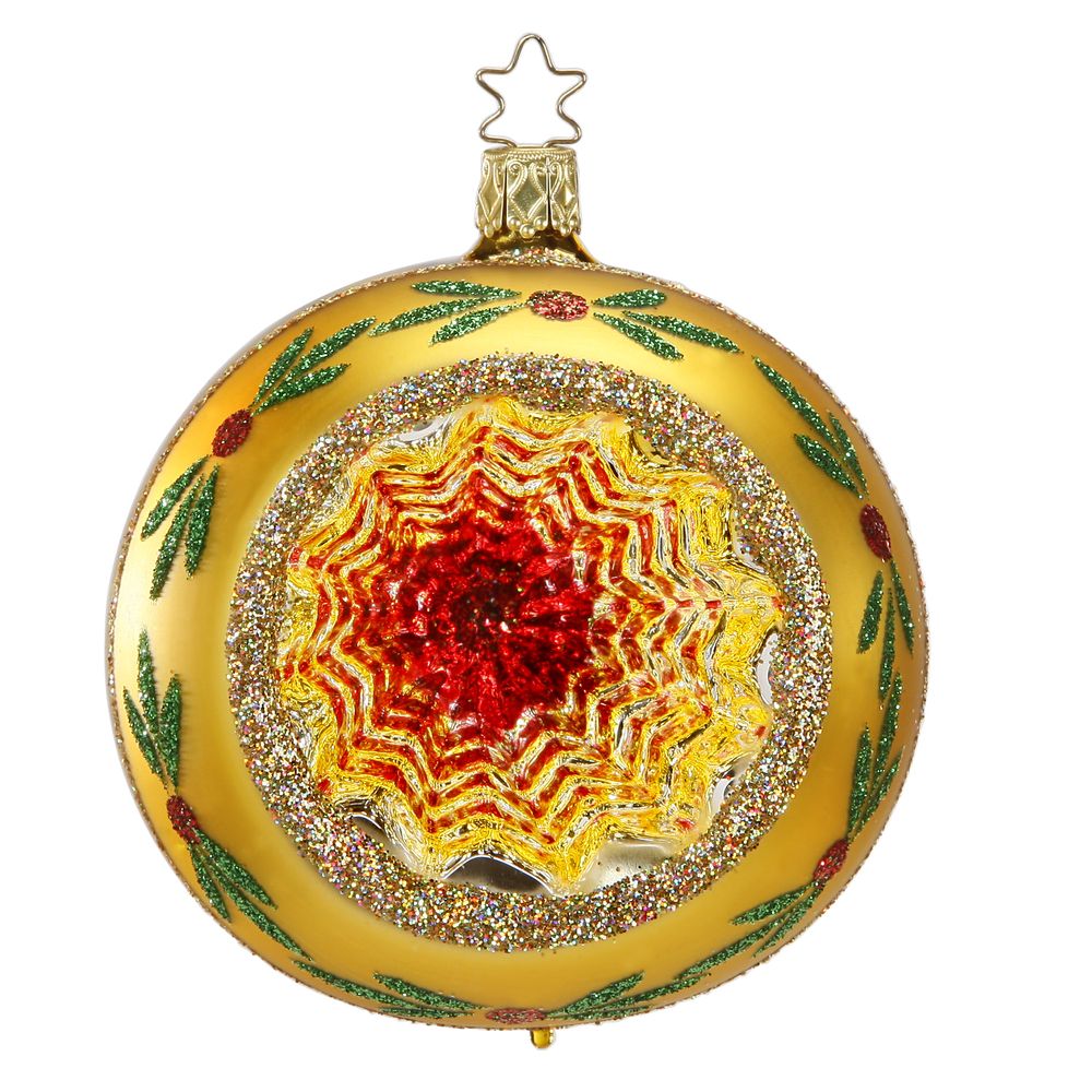inge-glas-funkelnder-reflex-christbaumkugel-gold-10-cm image 1