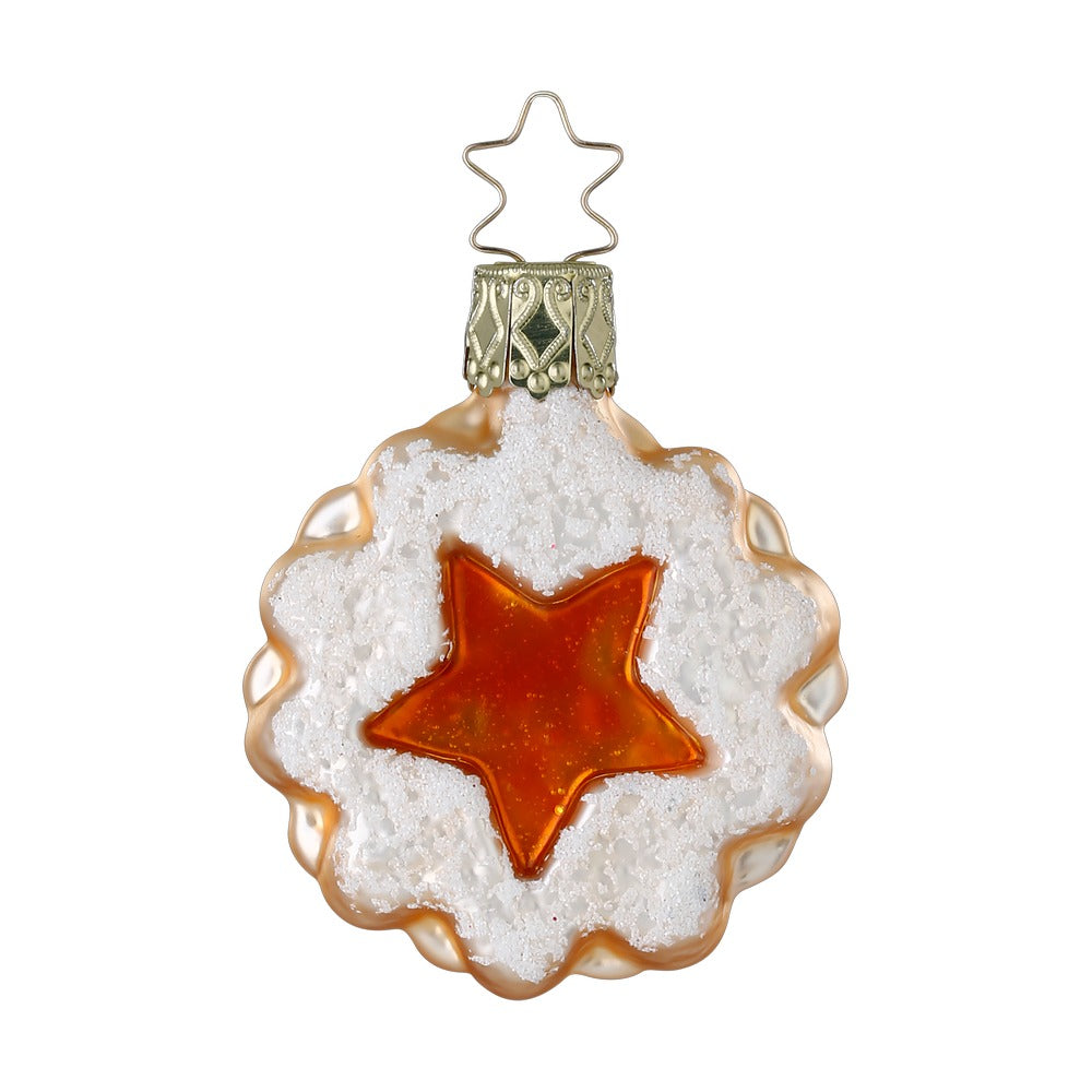 inge-glas-spitzbube-stern-keks-christbaumkugel-orange-6-cm image 1