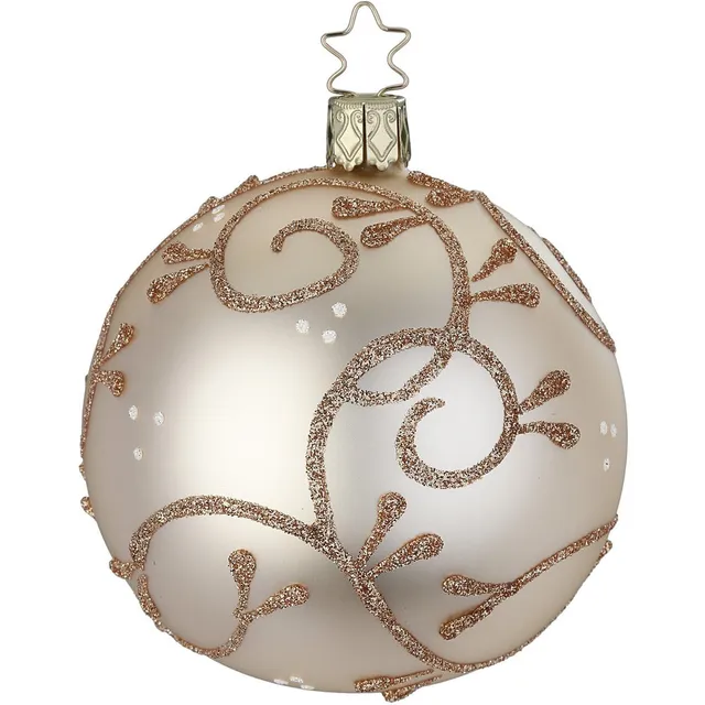 inge-glas-romantik-christbaumkugel-10-cm-creme-beige image 1