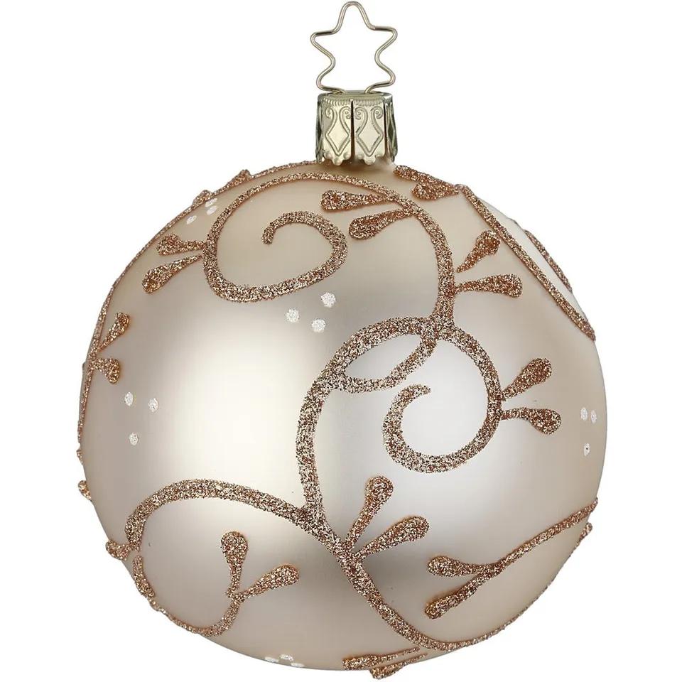 inge-glas-romantik-christbaumkugel-10-cm-creme-beige image 1