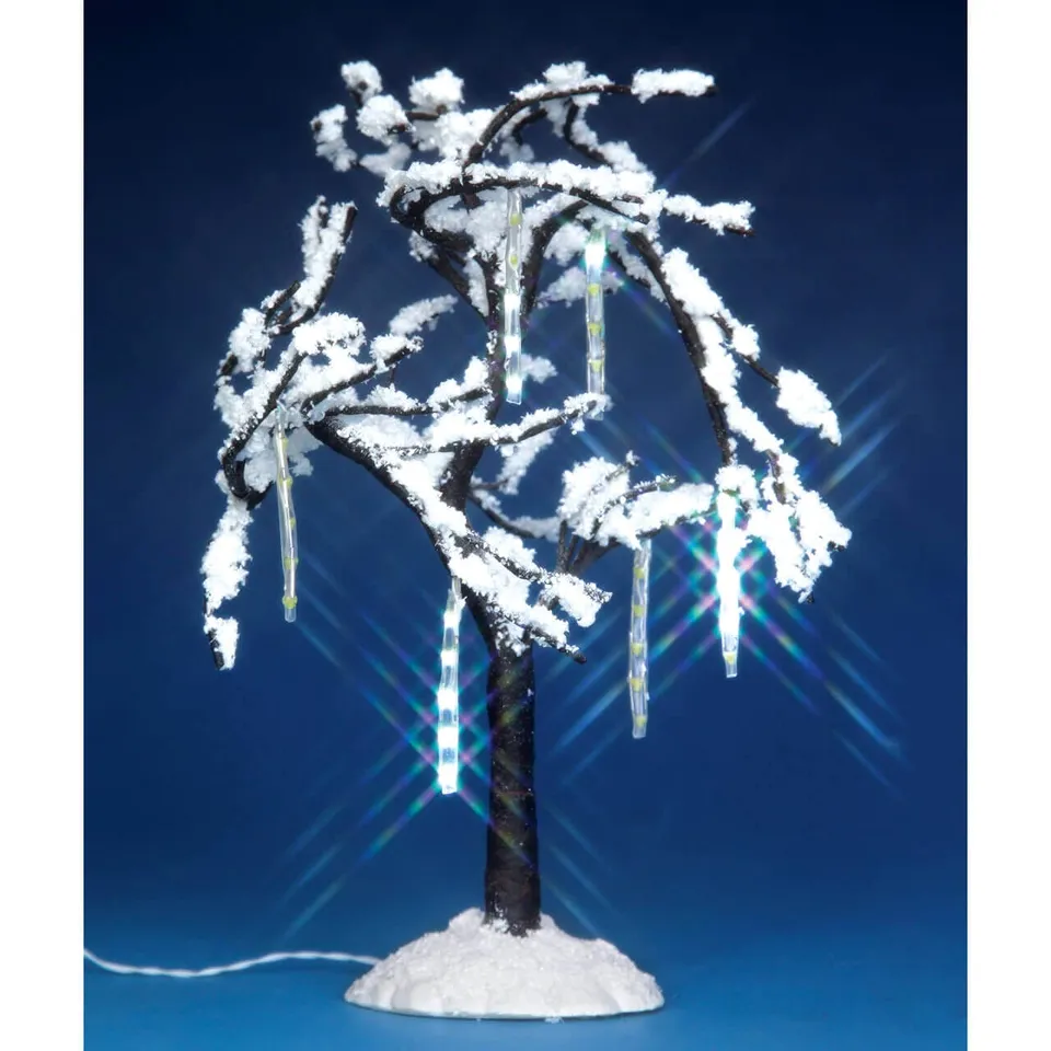 lemax-cascading-icicle-tree-eiszapfen-weihnachtsbaum-miniatur-mit-glitzer image 1