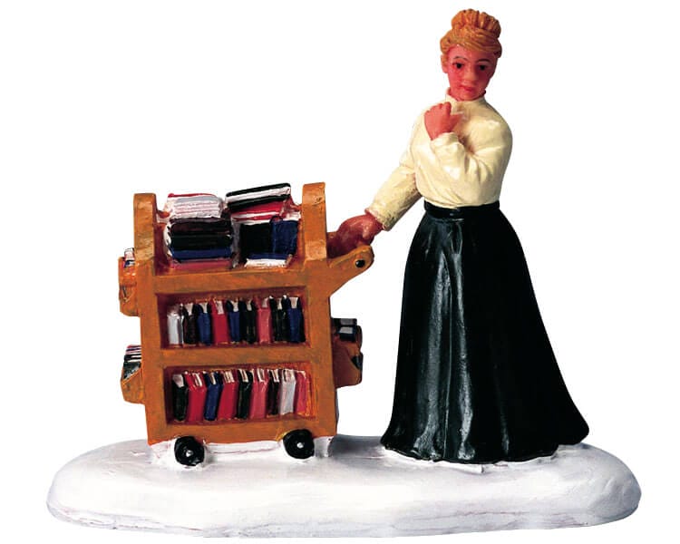 lemax-sorting-books-weihnachtsdorf-figur image 1