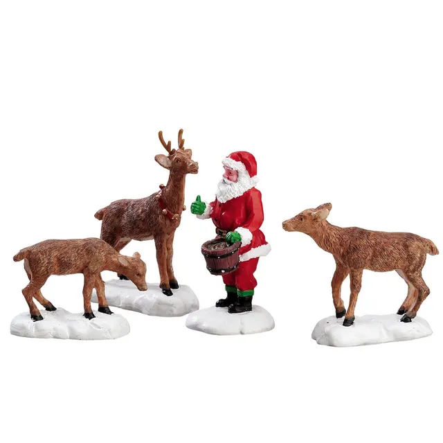 lemax-santa-feeds-reindeer-figuren-set-4-teilig image 1