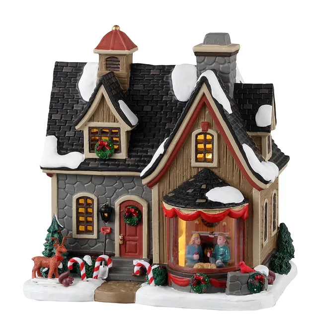 lemax-here-s-to-the-holidays-winterhaus-mit-kamin-szene image 1