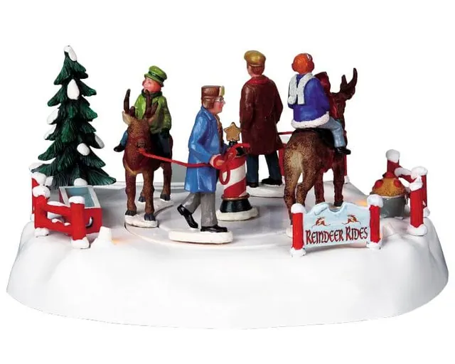 lemax-reindeer-rides-miniatur-fahrgesch-ft-rentier image 1