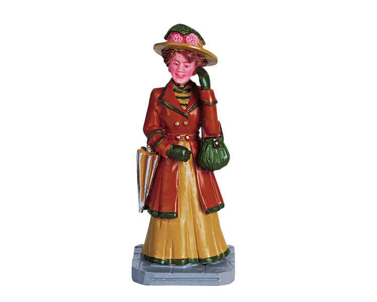 lemax-strolling-woman-miniatur-figur image 1