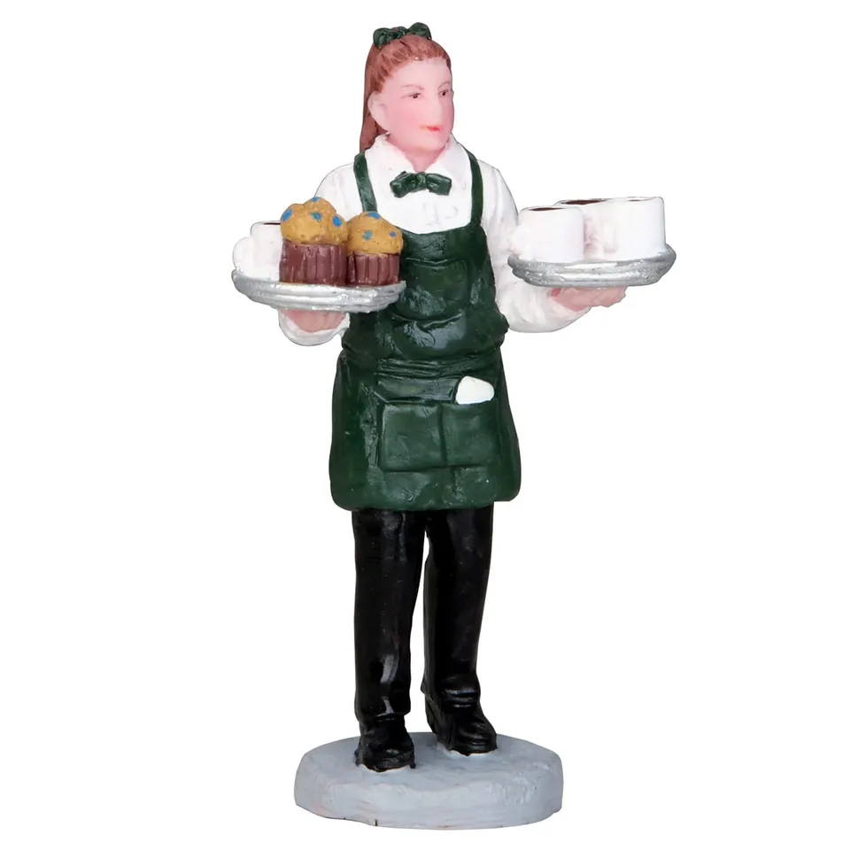 lemax-coffee-shop-girl-miniatur-figur-weihnachtsdorf image 1