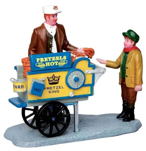 lemax-pretzel-king-pretzel-cart-caddington-miniatur-stand image 1