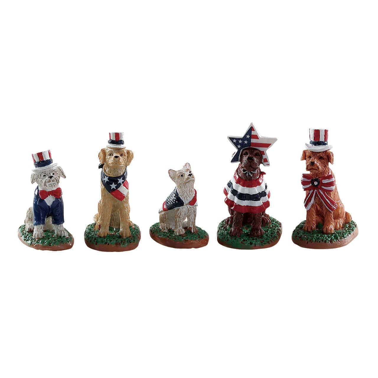 lemax-patriotic-pups-hunde-figuren-mit-usa-deko image 2