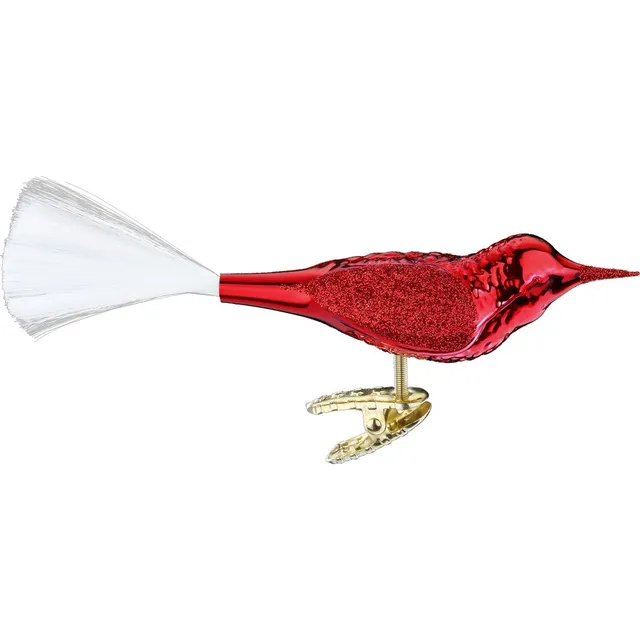 inge-glas-vogel-christbaumschmuck-rot-glanz-10-cm image 1