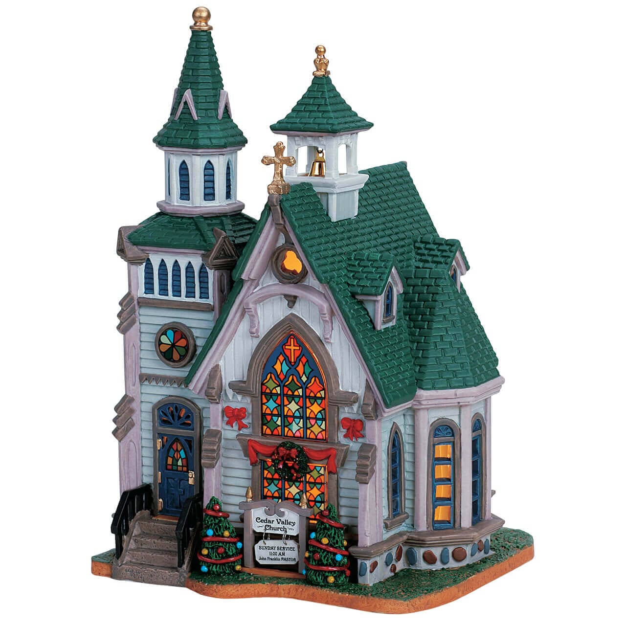 lemax-cedar-valley-church-miniatur-kirche-weihnachtsdorf image 4