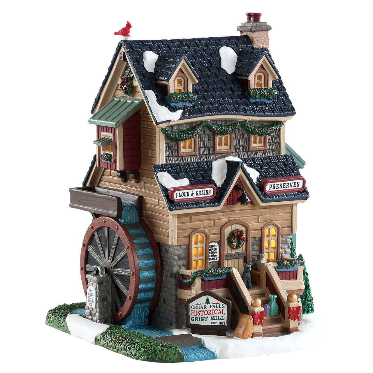 lemax-cedar-falls-grist-mill-miniaturhaus-weihnachtsdorf image 4