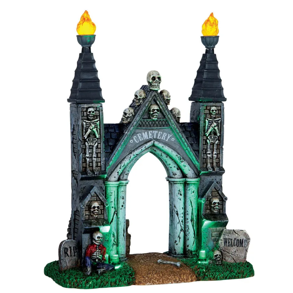 lemax-cemetery-gate-spooky-town-miniatur-accessoire image 1