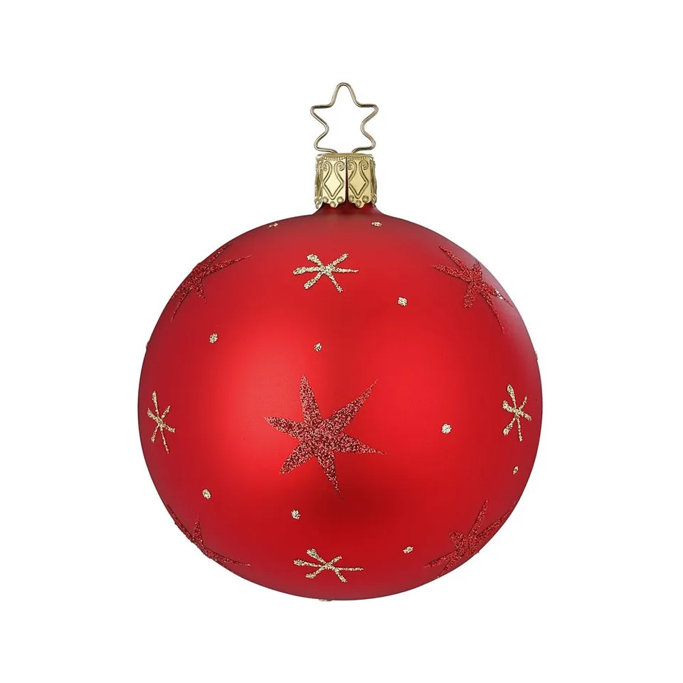 inge-glas-sternenhimmel-christbaumkugel-8-cm-rot image 1
