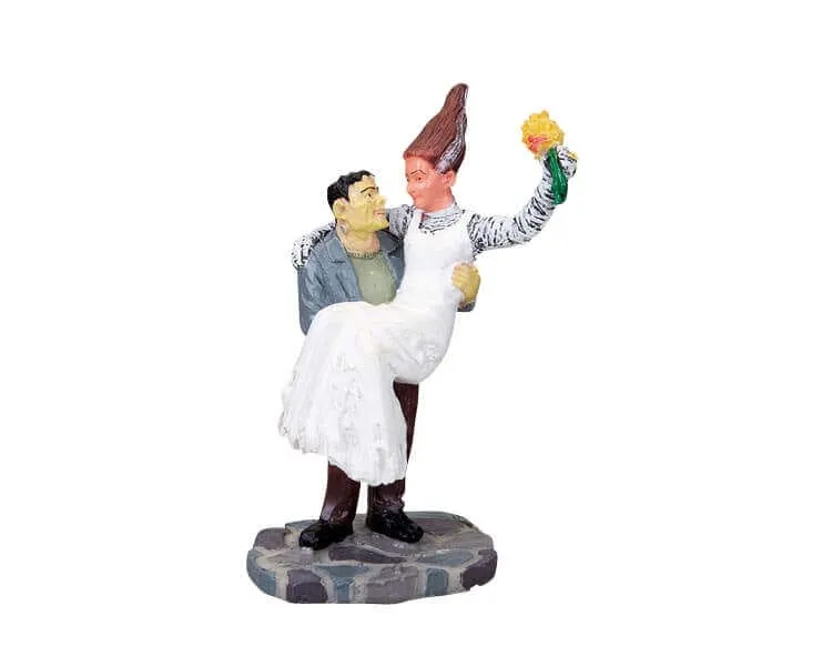 lemax-bride-and-monster-spooky-town-figur image 1