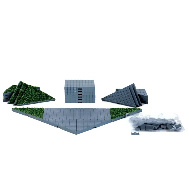 lemax-plaza-system-grey-triangle-grass-24-pcs-dorf-bodenplatten image 1