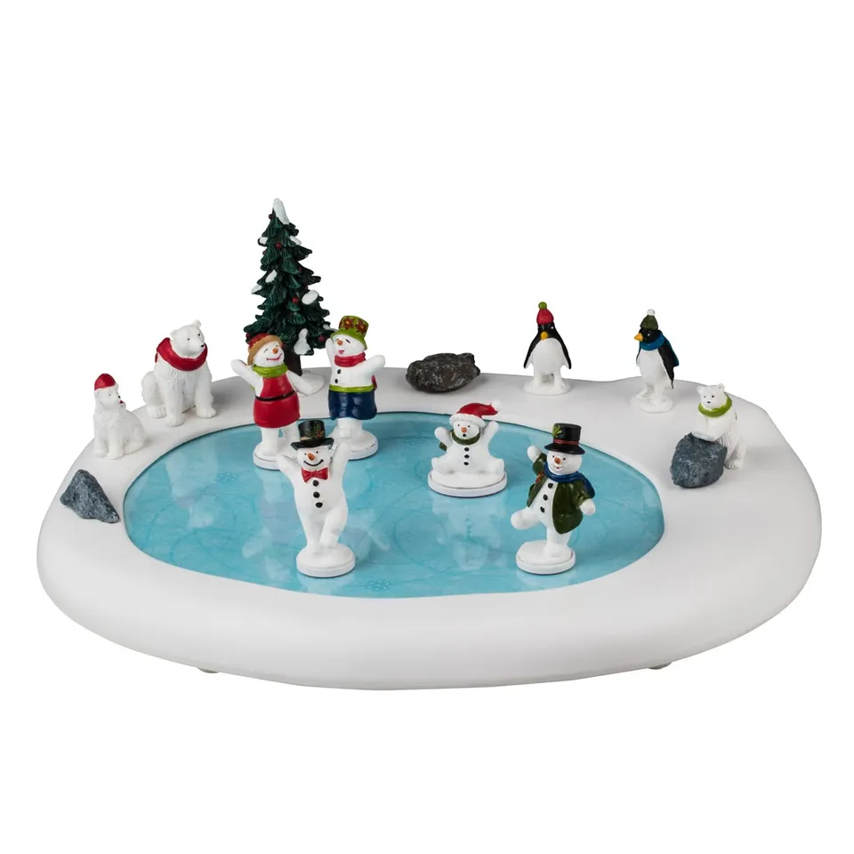 lemax-secret-snowman-ball-vail-village-eislauf-szene image 1