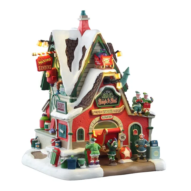 lemax-the-elf-service-sleigh-sled-repair-geb-ude-santa-s-wonderland image 1
