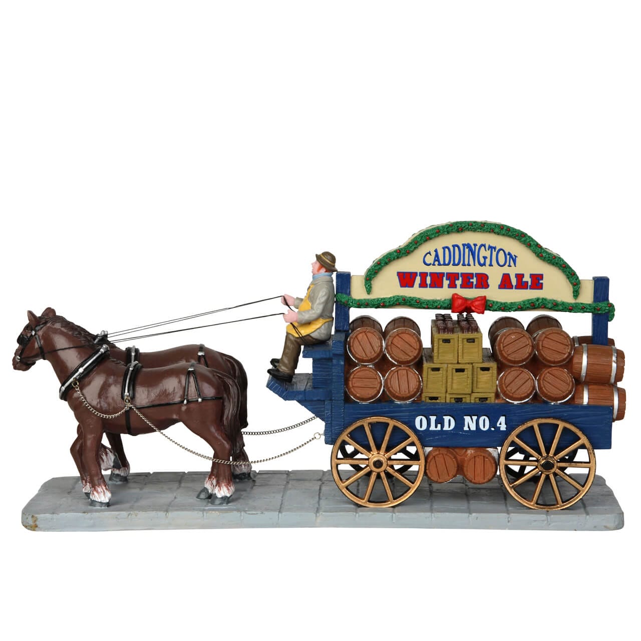 lemax-winter-ale-wagon-miniatur-bierwagen image 3